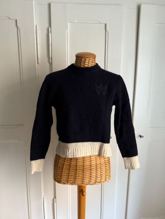WOOD WOOD - Wollpullover dunkelblau XS