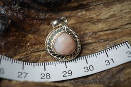 Opal Rosa    Facettiert  Tropfen  Anhänger   925 Silber