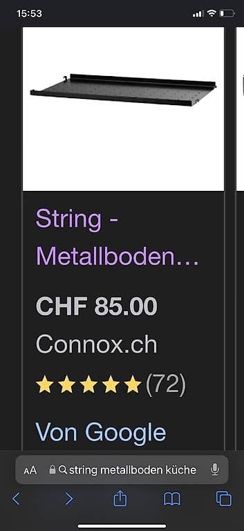 Scaffali: String Metallboden und Stange – Usato da Grellingen venduto da egl_7r5g 3