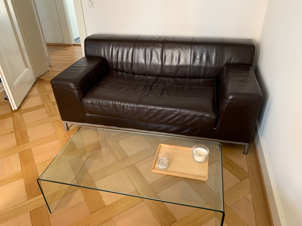 Ikea Couch Braun Leder