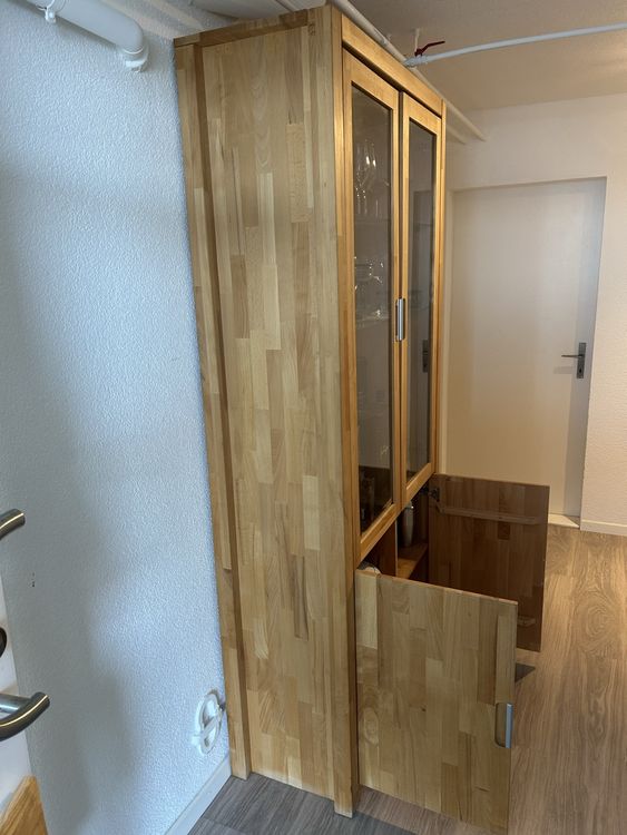 Vitrinenschrank aus Eichenholz 2