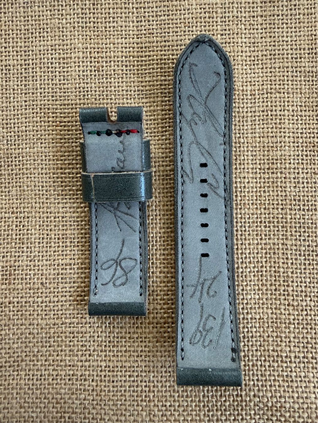 Bracciali & Braccialetti: Bracelet en cuir gris 24/24 mm – Nuovo (secondo la descrizione) da Rivaz venduto da yoda2005 1