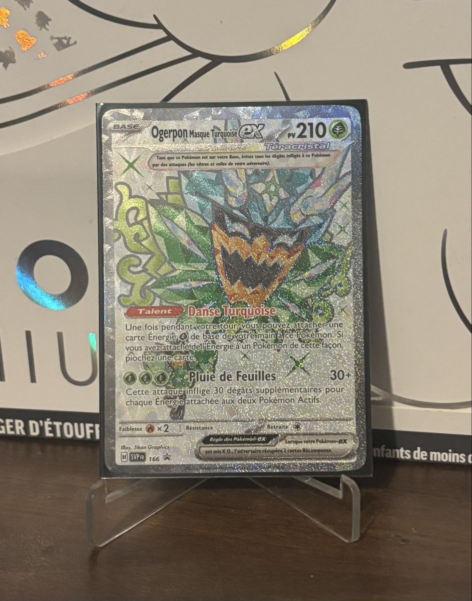 Pokémon Sammelbilder & Trading cards: Carte Pokémon Ogerpon Masque Turquoise EX Rare - État Top! – Neu (gemäss Beschreibung) aus Grand-Lancy von Mario64