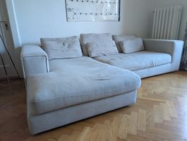 Gemütliches Pfister Ecksofa in Beige / Hellgrau 