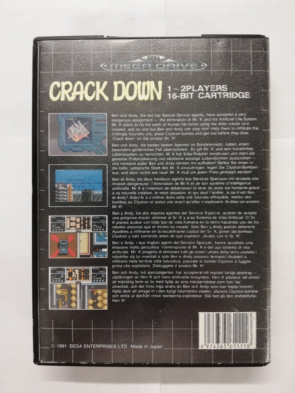 Sega Jeux: Crack Down / Sega Mega Drive MD – D'occasion à St. Gallen par zorro_dc 1