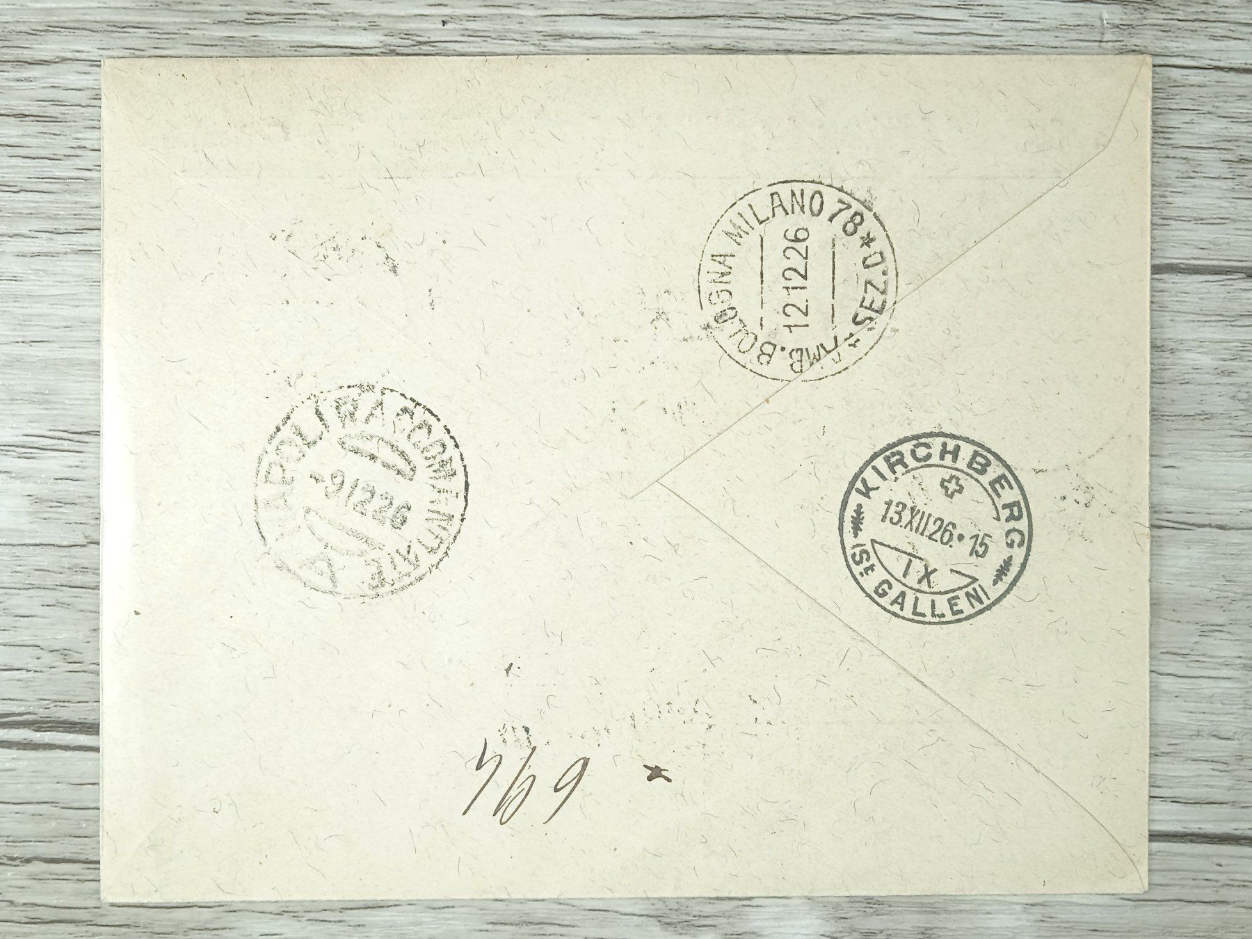 Tutti i francobolli: TR09 Enveloppe + Timbre Suisse 1926 – Usato da Cousset venduto da Patrick_Collections 1