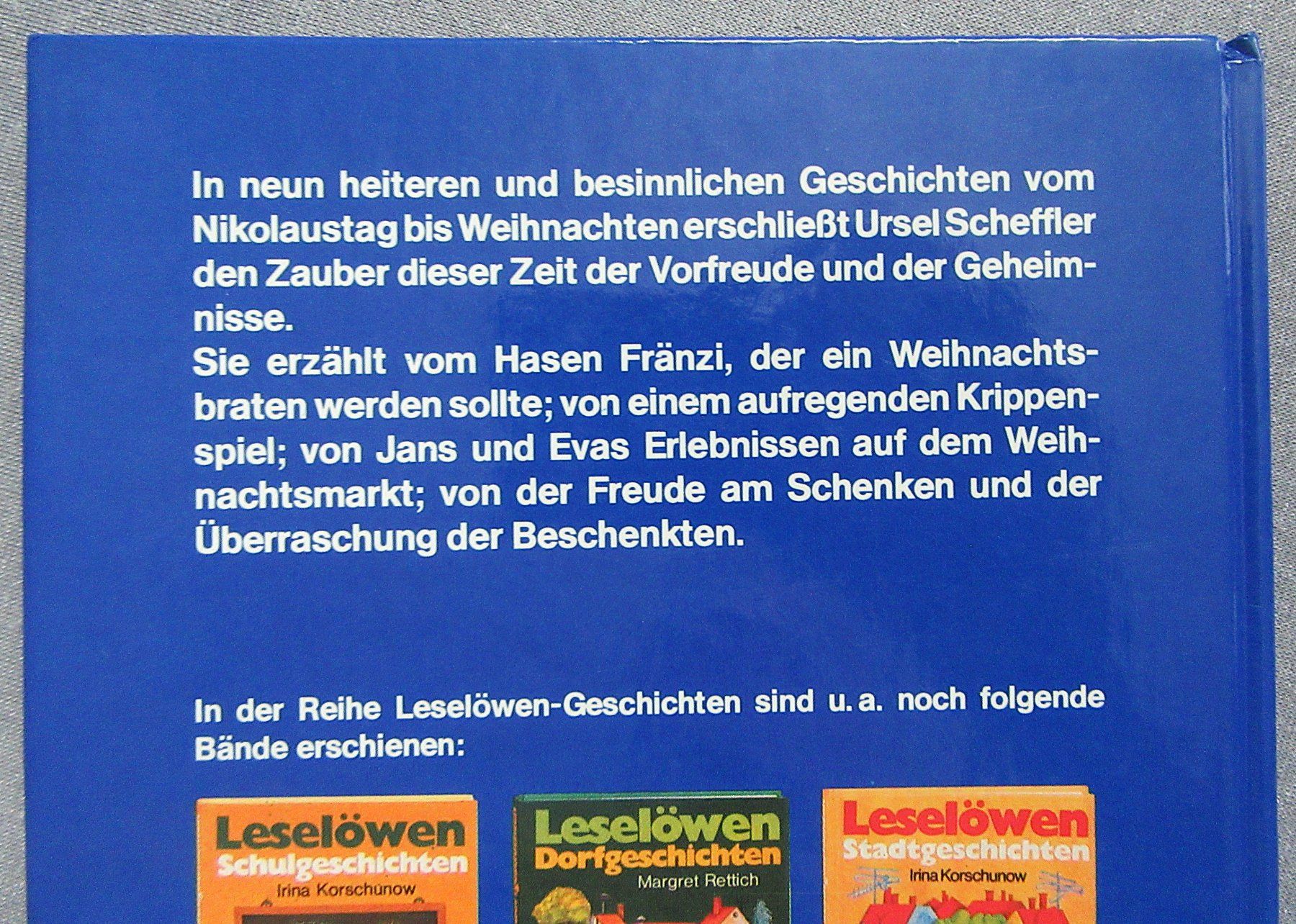 Bücher: Leselöwen - Weihnachtsgeschichten - von Ursel Scheffler – Gebraucht aus Auenstein von Padabimbim 1