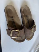 Birkenstock brown leather sandals „madrid big buckle“ with g
