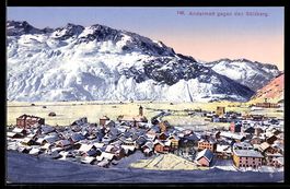 AK Andermatt, Totalansicht gegen Bätzberg
