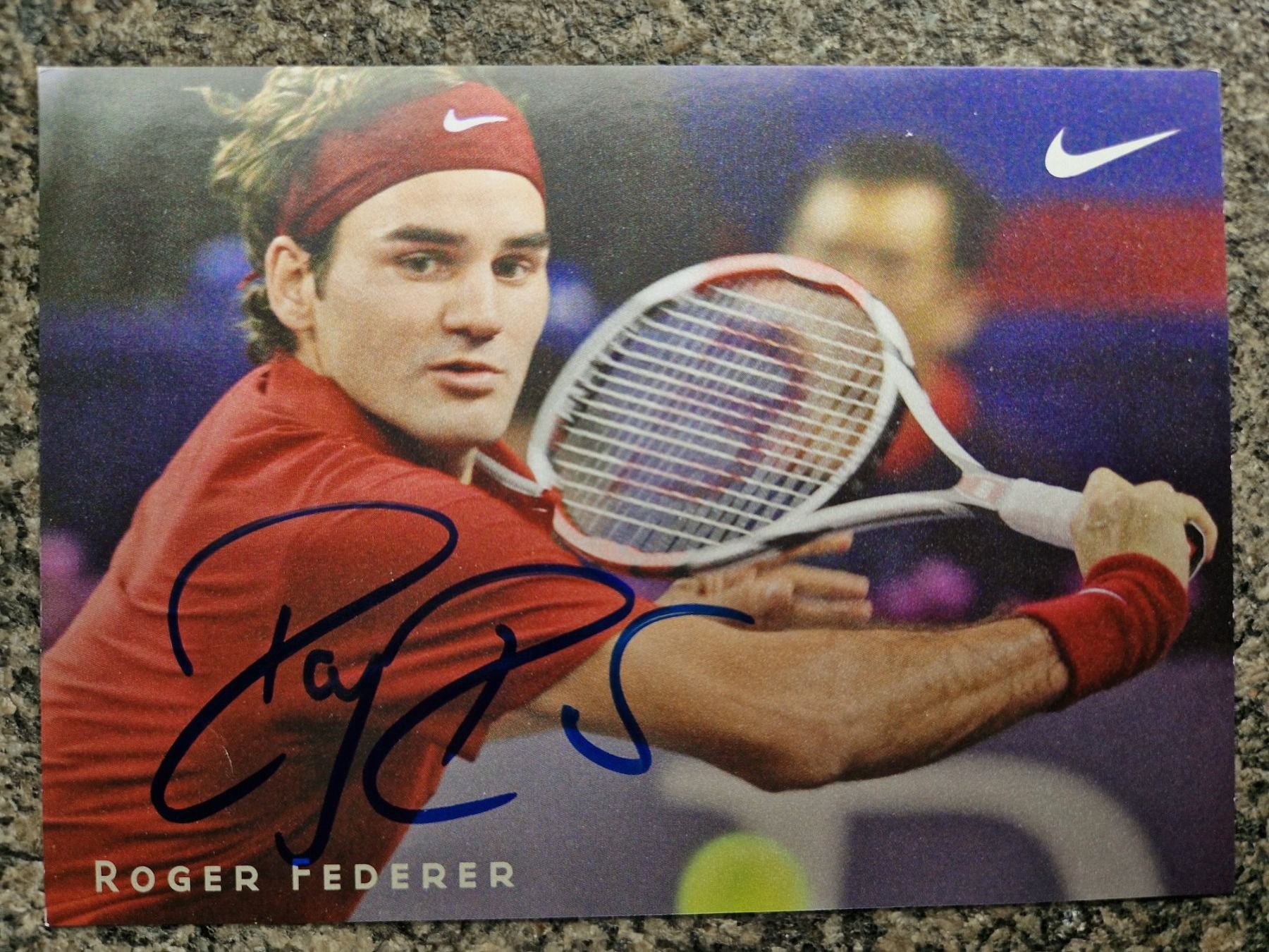Autogramme: Roger Federer, Original Autogramm-Karte, 10.5 cm x 15 cm – Gebraucht aus Salmsach von aacs65