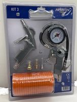 Druckluft-Set 3-tlg. Metall  Ausblaspistole / Pneufüller
