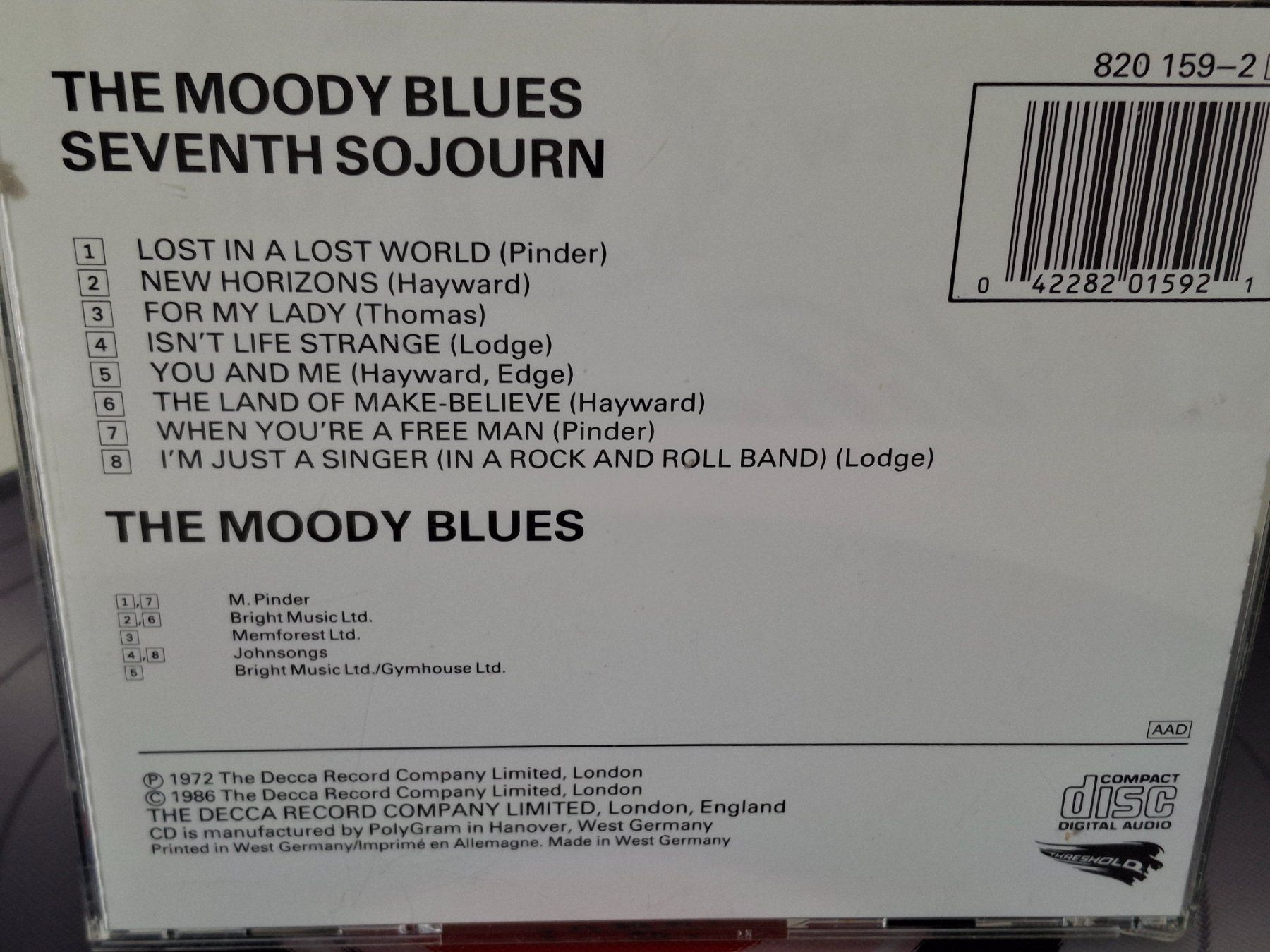 CD: CD The Moody Blues - Seventh Sojourn – Usato da Aarberg venduto da Jackup1 1