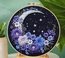 DIY-Stickerei-Set-Blumenmond-Geschenk-Dekoration-Sticken