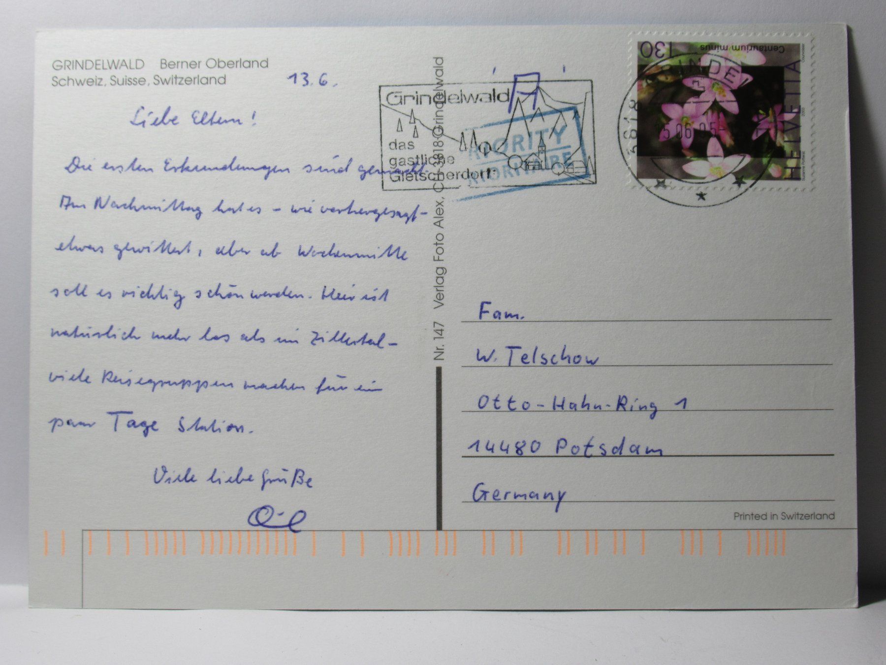 Cartes postales: Grindelwald , Hotel  2005 – D'occasion à Grenchen par Bluemchen1900 2