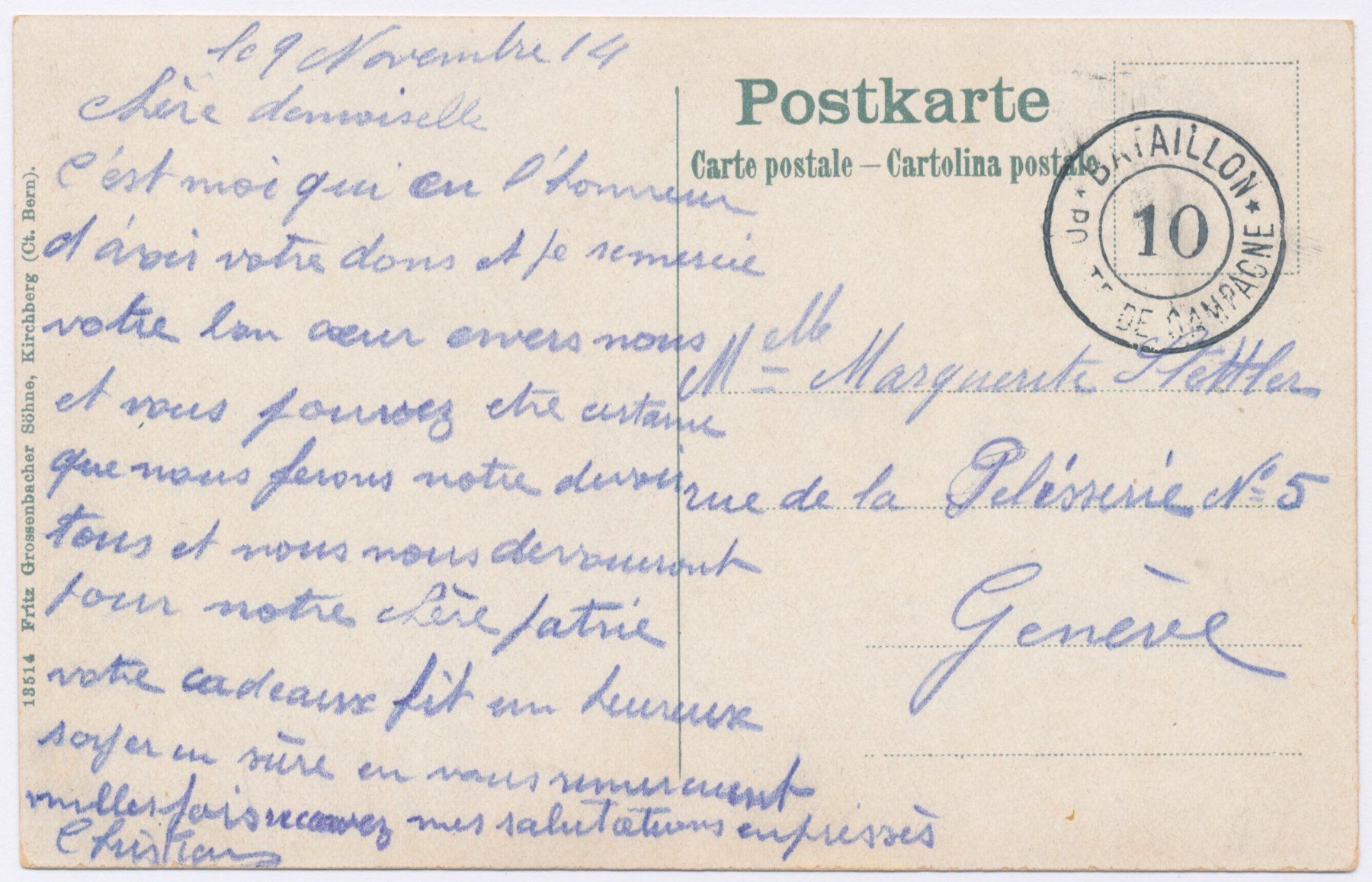 Cartoline postali: Kirchberg Litho 1914 2 Bild – Usato da Lützelflüh-Goldb venduto da fluidum 1