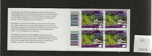 Alle Briefmarken: timbre carnet Pro Patria 21 de 2009 – Gebraucht aus Sorvilier von carose01