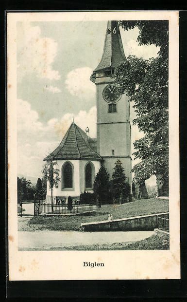 Cartes postales: AK Biglen, Kirche, 1916 – D'occasion à Berlin par bartko-reher