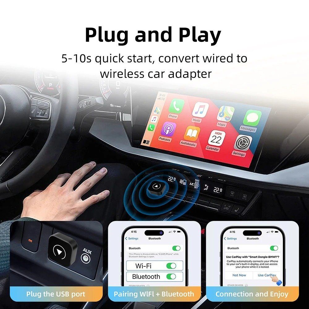 Lettore multimediale & Streamer: Wireless CarPlay Android Auto Adapter 2in1 Dongle – Nuovo e nell'imballaggio originale da St. Margrethen SG venduto da pro_7r6q 3