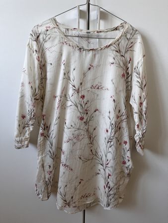 Bluse HIGH Use Grösse 38 floral weiss 3/4 Arm