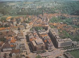 ⭐Schulwandbild Flugbild Freiburg (SWISSAIR, 1983)