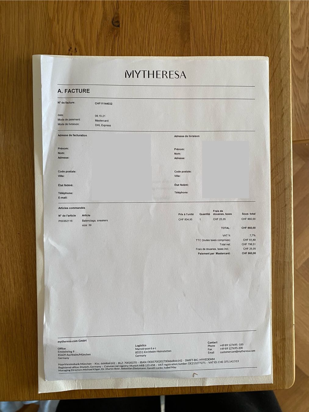 Balenciaga Scarpe da uomo: Balenciaga Track Sneaker Grösse 39 – Usato da Bern venduto da mue_yhz5 5