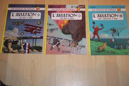 LEFRANC ( LES VOYAGES )  °°°L'AVIATION, COMPLET 3 ALBUMS °°°