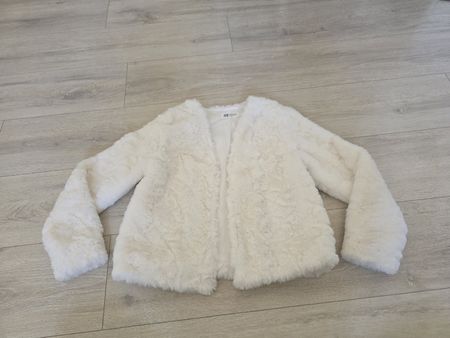 H&M Mädchen Jacke Kunstfell Grösse 134/140 Neu