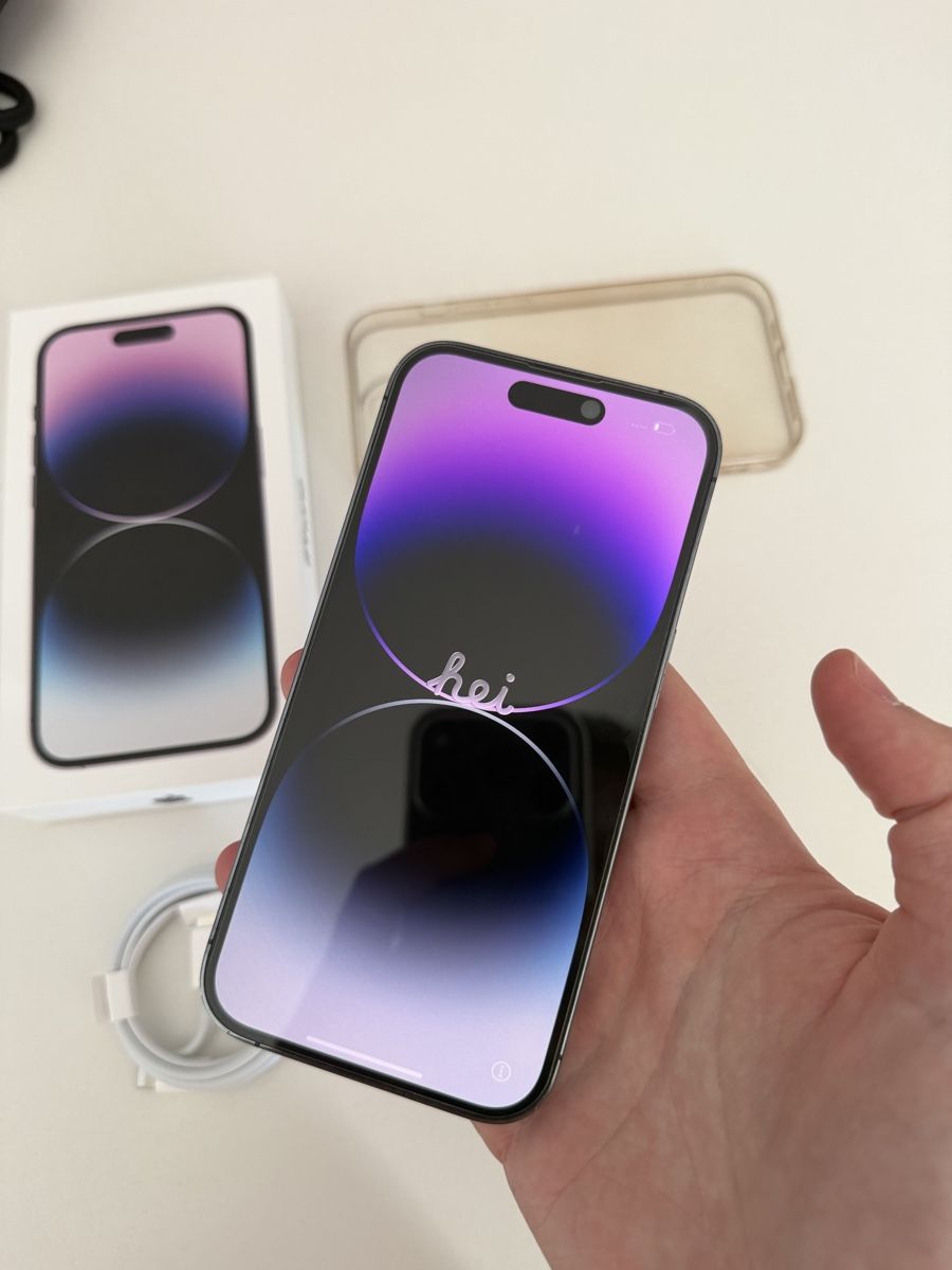 Apple Handys / Smartphones: iPhone 14 Pro Deep Purple 128 GO + Coque et câble – Gebraucht aus Montagny-les-Monts von Leo.Geni 1