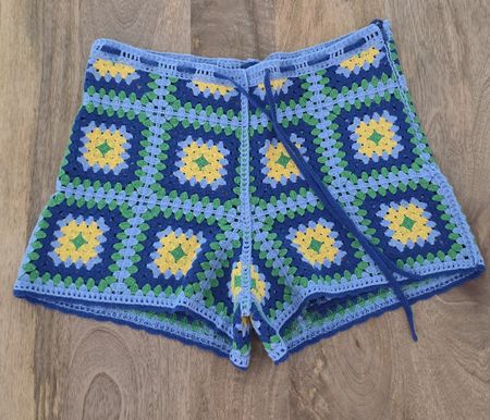 Gehäkelte Zara Shorts Gr. S Sommer Strand Boho ☀️ Handgem