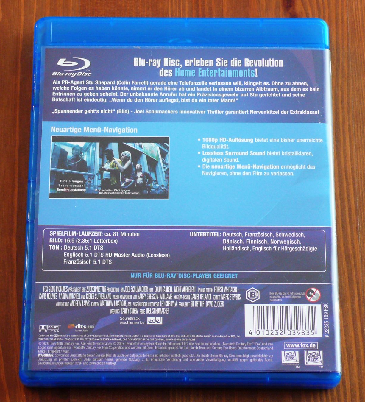 Alle DVDs: Nicht auflegen! - Phone Booth - Blu-ray – Gebraucht aus Bülach von Ckitzmueller 1