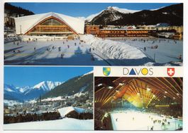 3-Bild-AK DAVOS Eissporthalle, Eishockey