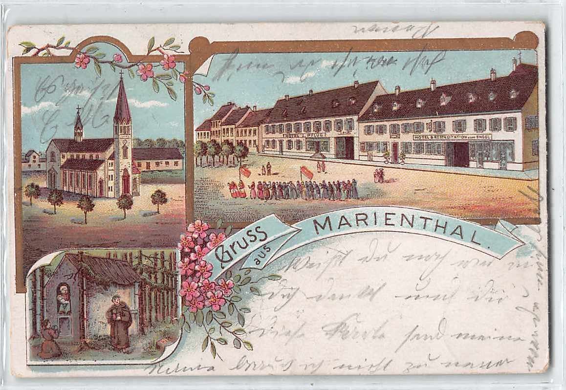 Ansichtskarten: GRUSS aus MARIENTHAL 1903 – Gebraucht aus Winterthur von SchatzchischtliWinti