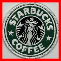 Starbucks Aufnähr Badge Patch Kaffee Espresso Take Away