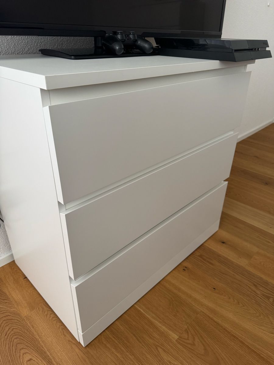 Ikea Commodes: Malm Kommode 3 Schubladen weiss – Neuf (Voir description) à Oberbüren par dijbdn 1