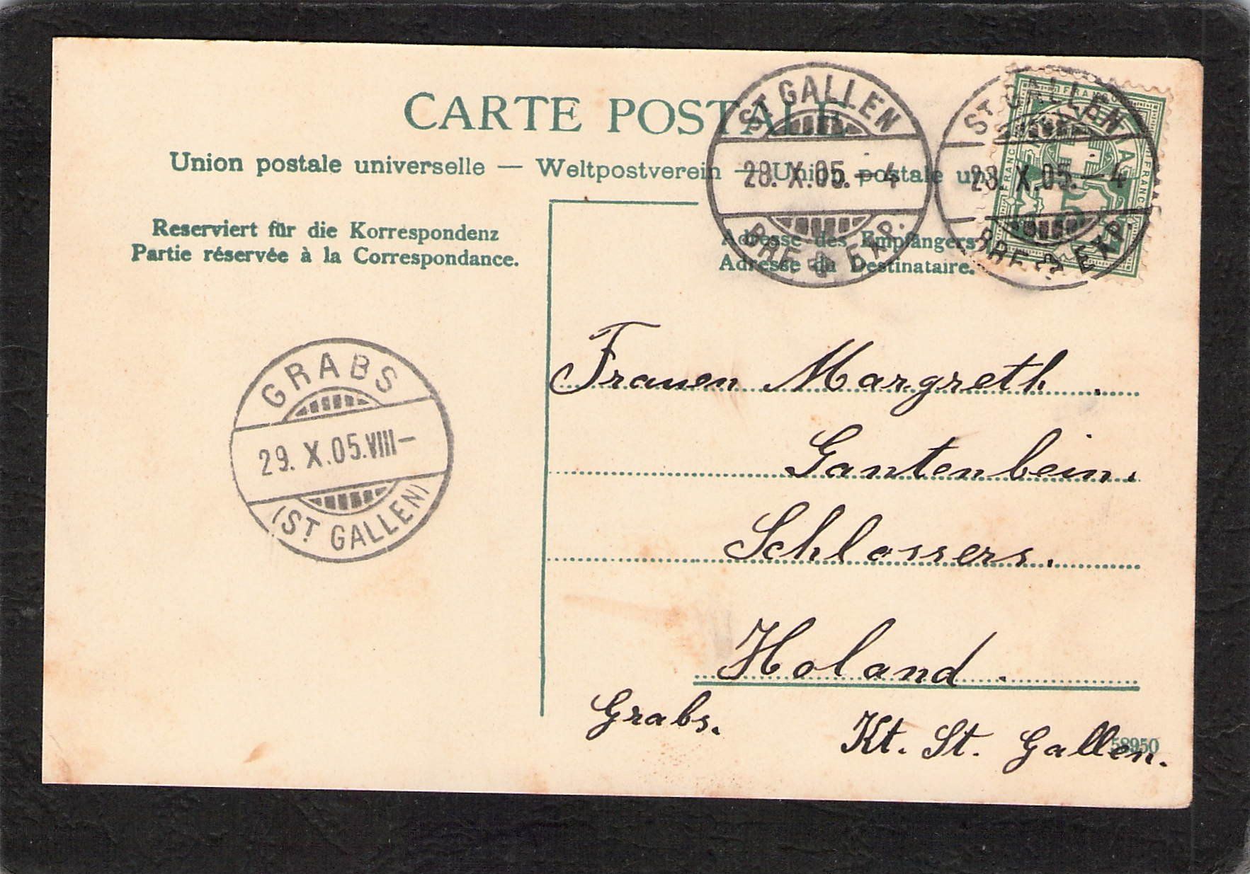 Cartoline postali: Herisau AR , gel. 1905 – Usato da Reichenburg venduto da Pipo-67 1