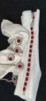 Parure élégante avec rubis - collier, bague et bracelet