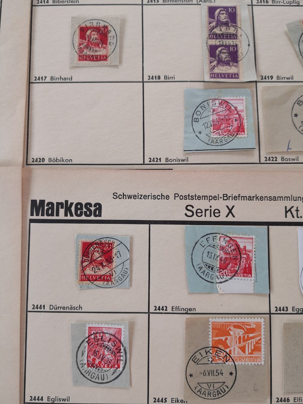 Alle Briefmarken: Ortsstempel Kt. Aargau  – Gebraucht aus Berikon von Truk56 5