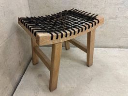 Stool acacia wood Ikea STACKHOLMEN 🖤 Hocker Holz