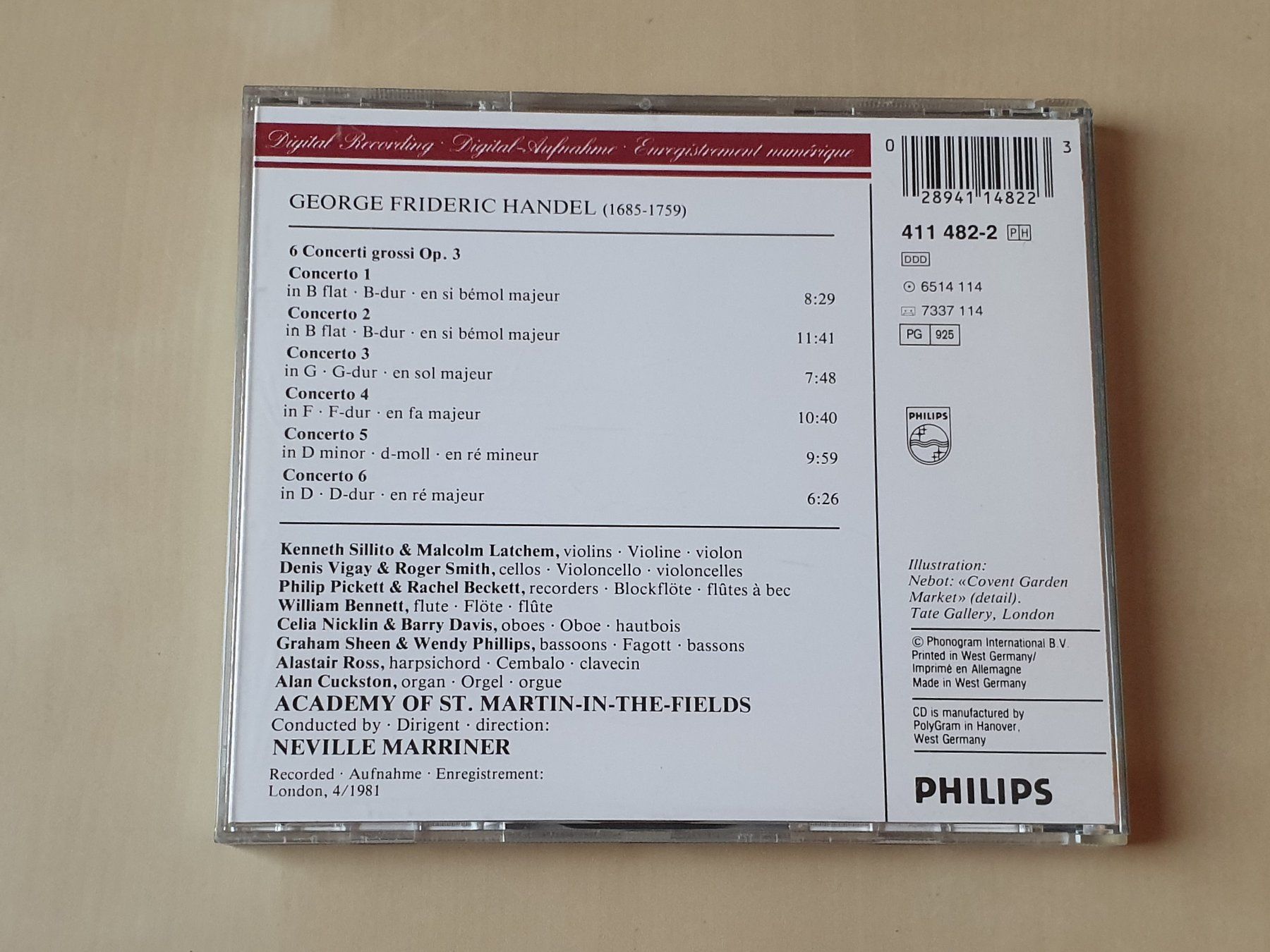 CD: Händel 6 Concerti Grossi OP 3 – Usato da Stansstad venduto da collectorsshop 1