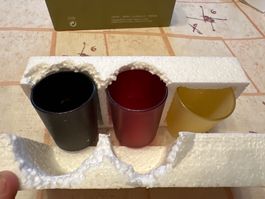 3 bunte Gläser