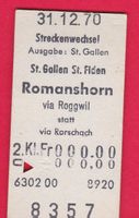 SBB Streckenwechsel Romanshorn 31.12.70