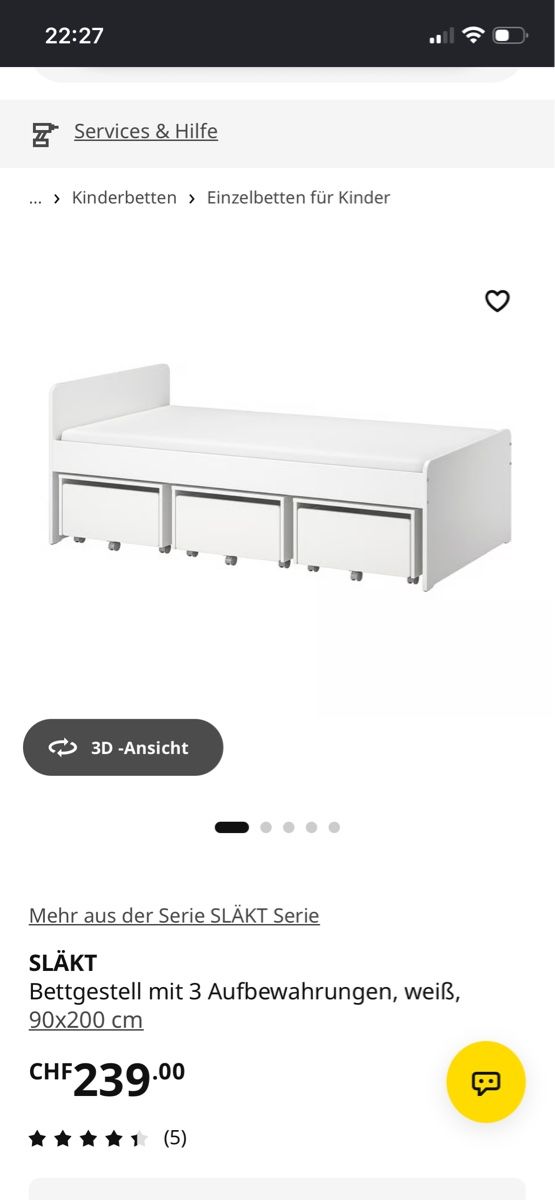 Ikea Letti: Släkt Bett Ikea – Usato da Birmensdorf ZH venduto da awicht 1