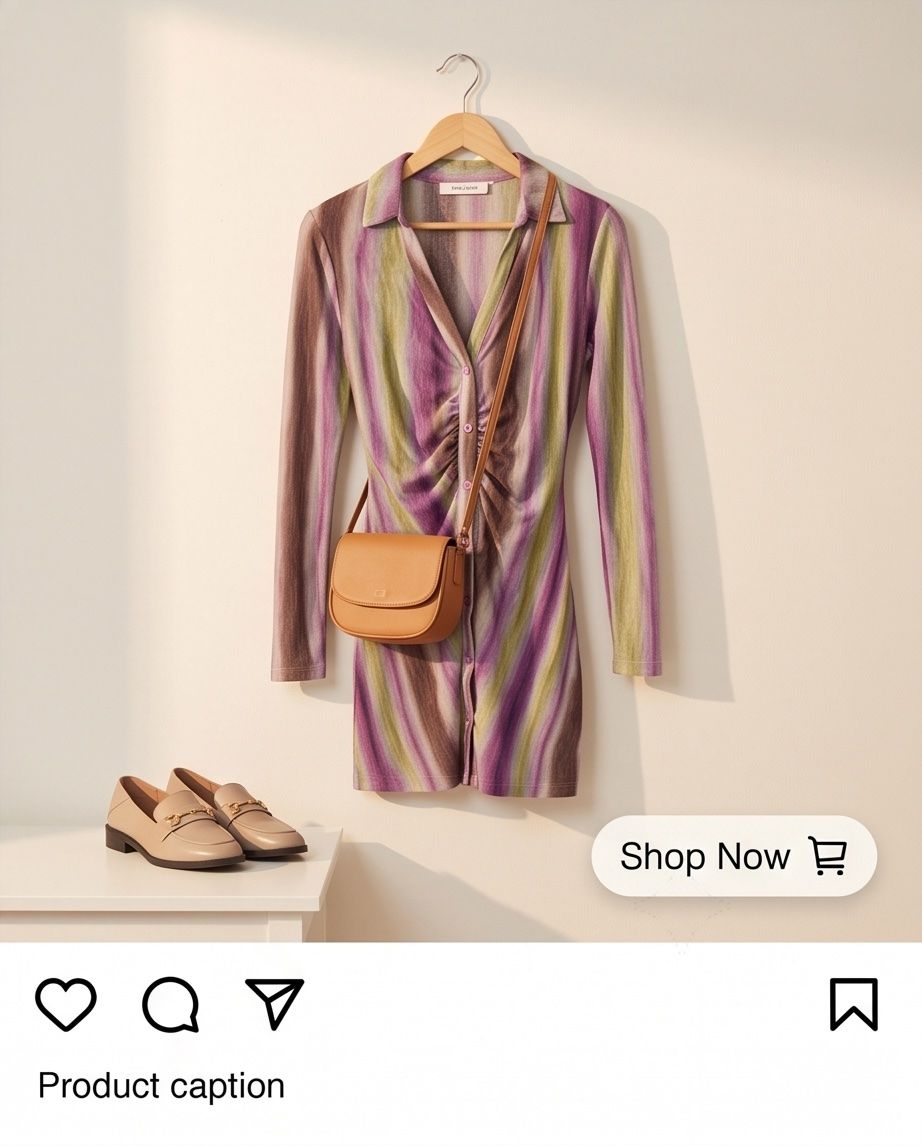 Pull&Bear Kleider: PULL&BEAR Robe green/purple/brown - neuve - taille L – Neu und originalverpackt aus Vuisternens-Romont von gol_xp6p 3