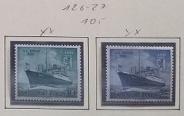 1955 Berlin, Nr. 126-127, Motorschiffes postfrisch Kt. 10.-