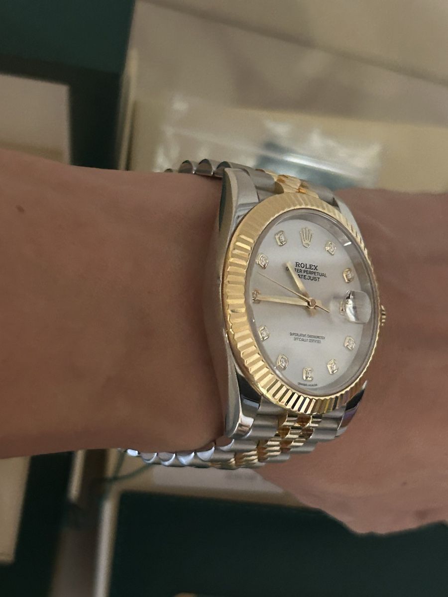 Rolex Montres: Rolex Datejust 41, Bicolor, Diamant, Perlmutt – D'occasion à Basel par David_2019 3
