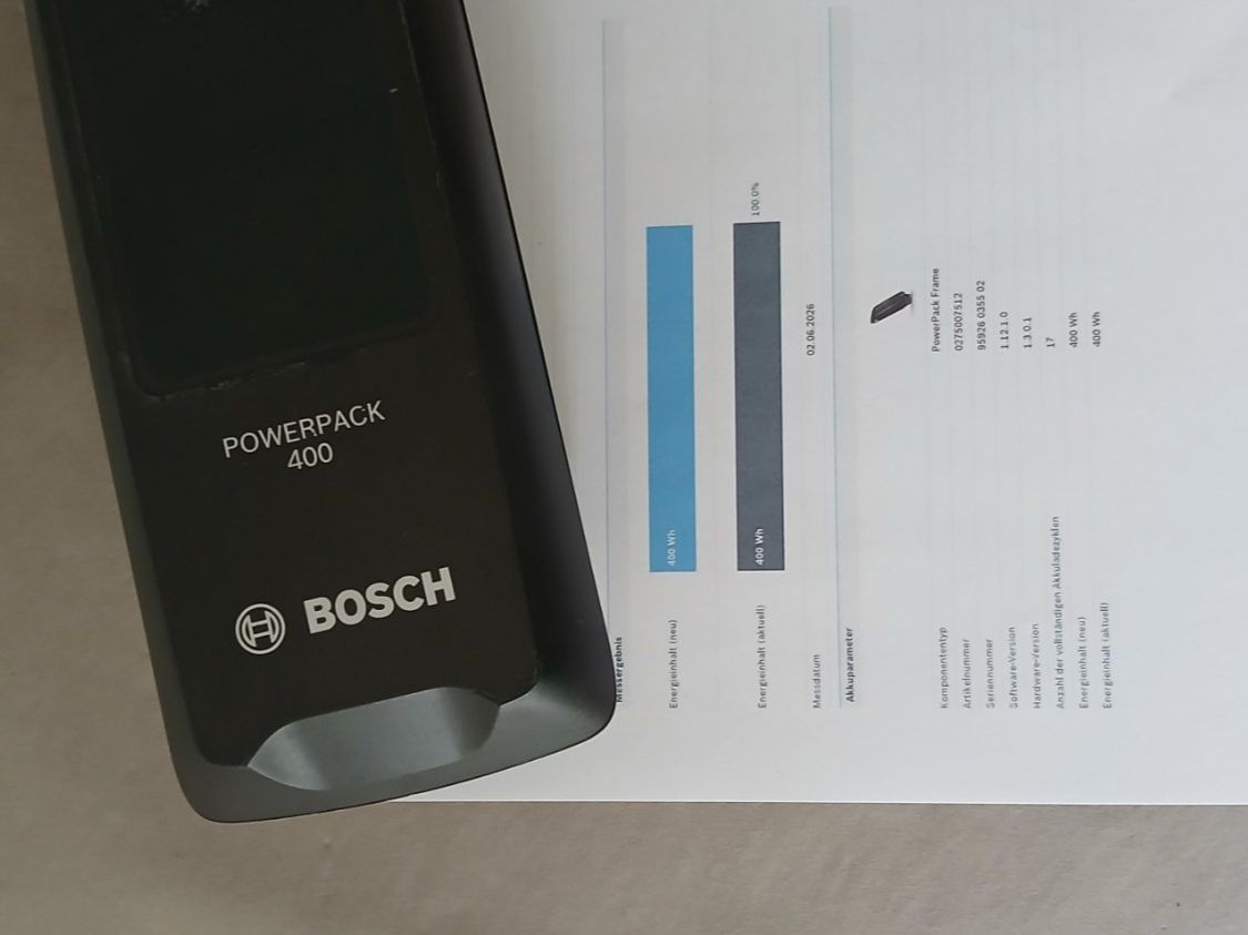 Bosch Akkus: Bosch Powerpack 400 mit 492Wh - inklusive Messbericht – Gebraucht aus Winterthur von .-thx-. 1