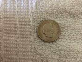 5 centimes/rappen 1883