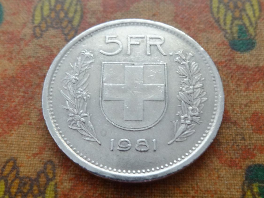 Toutes les monnaies: 5 Fr. 1981 – D'occasion à Romanel-sur-Lausanne par Swift13