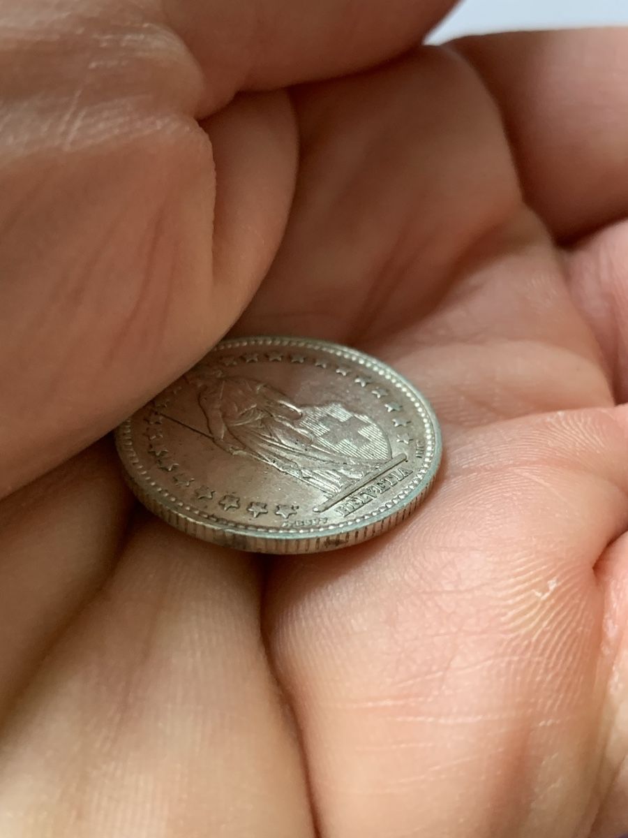 Tutti le monete: 1 Fr. Silber Münze 1955 Schweiz – Usato da Lyss venduto da nekoreh 4