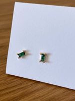 Ohrringe Stecker Grün/Gold